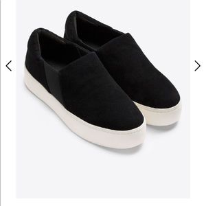 Vince suede platform slip ons
